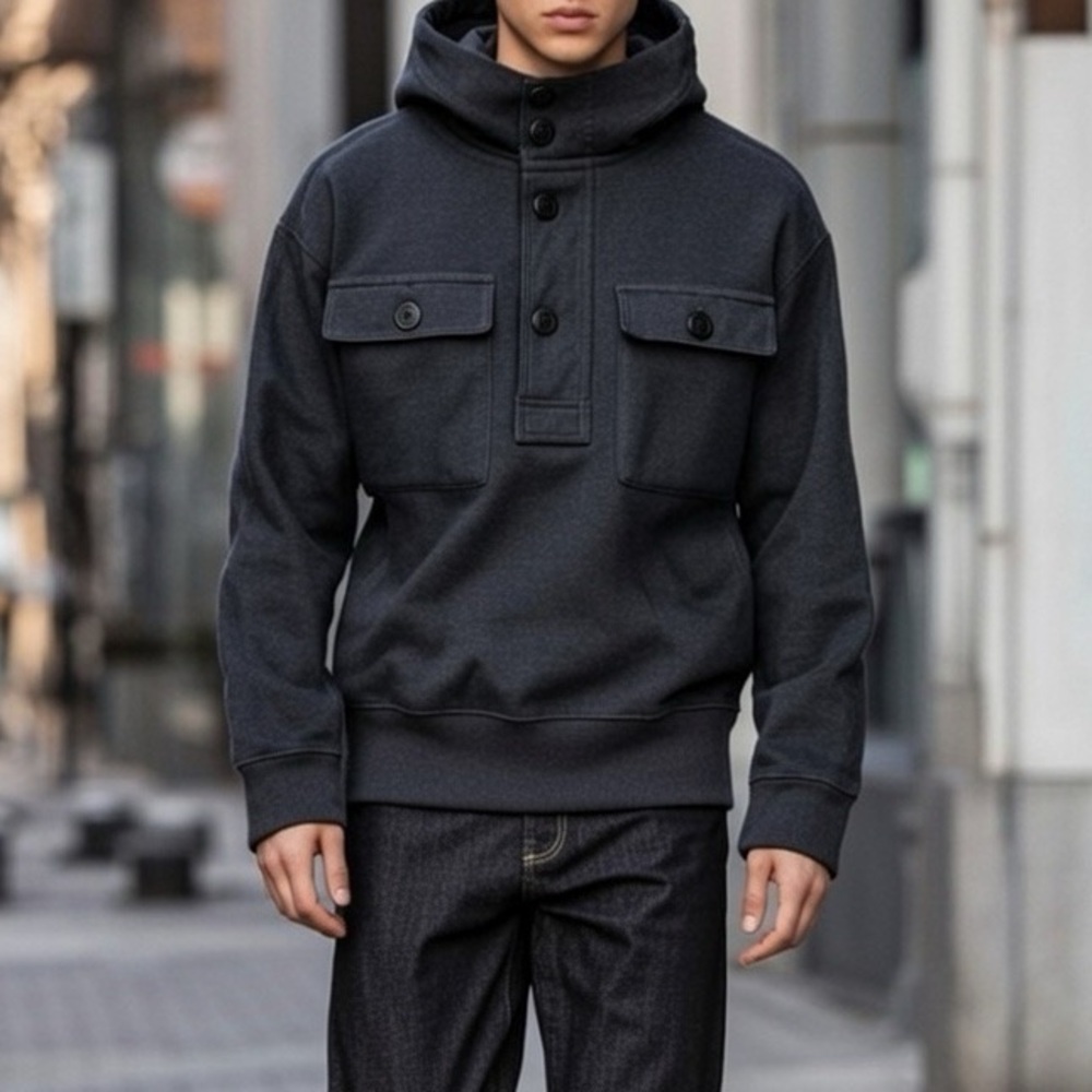 J. Crew ⚓️⛵️Nautical Pullover Outerwear Utility Hoodie